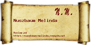 Nuszbaum Melinda névjegykártya